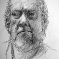 George Wallace - Self Portrait, pencil