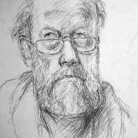 George Wallace - Self Portrait, pencil