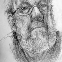 George Wallace - Self Portrait, pencil