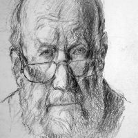 George Wallace - Self Portrait, pencil