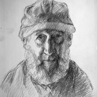 George Wallace - Self Portrait, pencil