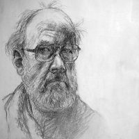 George Wallace - Self Portrait, pencil