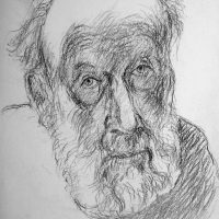 George Wallace - Self Portrait, pencil