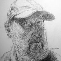 George Wallace - Self Portrait, pencil