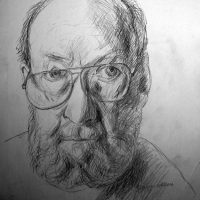 George Wallace - Self Portrait, pencil