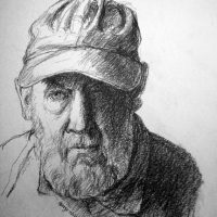 George Wallace - Self Portrait, pencil