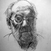 George Wallace - Self Portrait, pencil