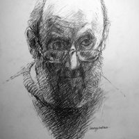 George Wallace - Self Portrait, pencil