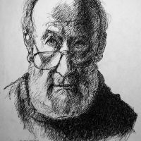 George Wallace - Self Portrait, pencil