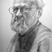 George Wallace - Self Portrait, pencil