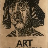 George Wallace, Sculpture & Graphics Exhibition Poster - Art Gallery of Hamilton, 1983, woodcut