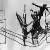 George Wallace - The Balancing Act, 1980, bronze, Halton County Courthouse, Ontario