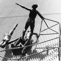 George Wallace - The Balancing Act, 1980, bronze, Halton County Courthouse, Ontario