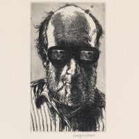 George_Wallace - Self Portrait with Dark Glasses, 1995, etching & aquatint