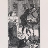 George_Wallace - Morning Toilet, plate #1, 1995, etching