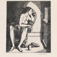 George_Wallace - Breakfast, plate #2, 1995, etching & aquatint