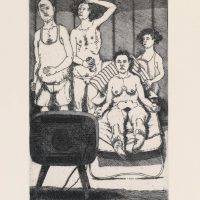 George_Wallace - Happy Hour, plate #8, 1995, etching