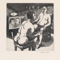 George_Wallace - Philosophic Discussion, plate #9, 1995, etching & aquatint