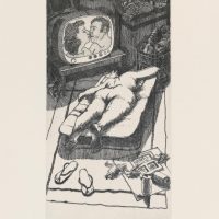 George_Wallace - The Spirit is Willing but the Flesh is Weak, plate #11, 1995, etching & aquatint