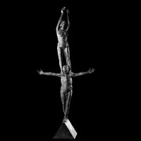 George Wallace - The Apple Pickers (Adam and Eve), 1974, welded steel