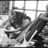 George Wallace welding the Benevolent Angel