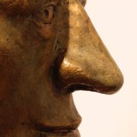 George Wallace - Bronze Head 5, "The Pastry Cook", detail