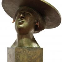 George Wallace - Bronze Head 8, "The Woman with the Hat"