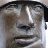 George Wallace - Bronze Head 9, "State Security", detail