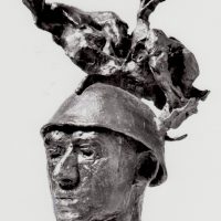 George Wallace - Head of a Mercenary, 1969, bronze
