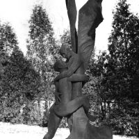 George Wallace - Jacob Wrestling the Angel, 1977, welded corten steel