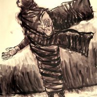 George Wallace - Lazarus, ink and wash