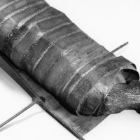 George Wallace - Man on a Broken Cot, 1973, welded steel