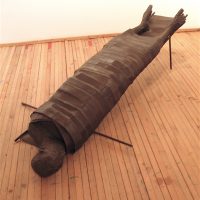 George Wallace - Man on a Broken Cot, 1973, welded steel