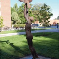 George Wallace - Noah Releasing the Raven, 1985, welded corten steel