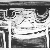 George Wallace - Abstract Landscape #7, monotype