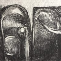 George Wallace - Pits, 1984, charcoal #12