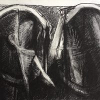 George Wallace - Twin Forms, charcoal #17