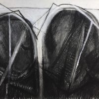 George Wallace - Twin Forms, charcoal #4
