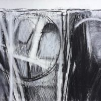 George Wallace - Pit, charcoal and white chalk #6