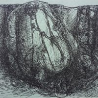 George Wallace - Rock Forms, pen and ink