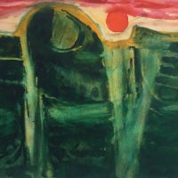 George Wallace - Abstract Landscape #4, watercolour