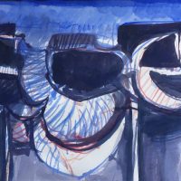 George Wallace - Abstract Landscape #8, watercolour