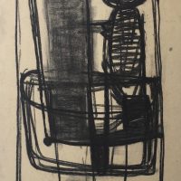George Wallace - Study for Woman in a Chair, 1956, charcoal