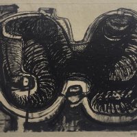 George Wallace - Joined Forms, monotype with ink