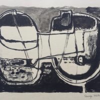 George Wallace - Joined Forms, 1956, monotype worked with ink