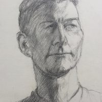 George Wallace - Portrait of Ken Slater, c.1994, pencil