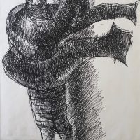 George Wallace - Lazarus, pen & ink