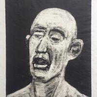 George Wallace - Bald Man, monotype