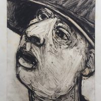 George Wallace - Man Looking to the Left, 1988, monotype