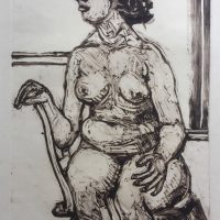 George Wallace - Nude on a Chair I, 1989, monotype